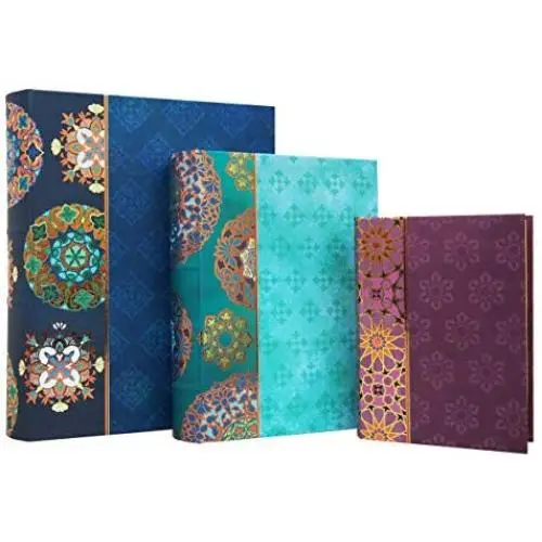 Punch Studio Book Boxes Set, Jewel Tones (43862N) Punch Studio Book Boxes Set, Jewel Tones (43862N)