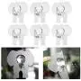 WINOMO 6pcs Adhesive Wall Hooks, Cute Elephant Bath Hooks Home Kitchen Towel Hooks Hanger(Transparent)