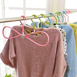 Allegro Huyer Plastic Hangers Plastic Laundry Hangers for Clothes X Type 8 Shape Anti Slip Dry Wet Clothing Hangers Rack 6 Color Light Rotary Clothes Hanger