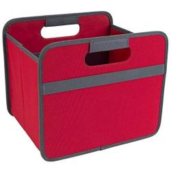 meori A100062 Classic Collection Small Foldable Storage Box, 15 Liter / 4 Gallon, in Hibiscus Red To Organize and Carry Up To 65lbs