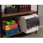 Internets Best Collapsible File Storage Organizer Boxes with Lid | Decorative Linen Hanging Filing & Storage Office Boxes | Letter/Legal | Strong Durable | Toys Blankets Binders | Cream | 1 Pack