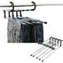 lliang Hangers 5 in 1 Multifunctional Pants Clothes Hanger Folding Space Saving Closet Organizer Storage Rack for Trousers Scarf Tie Belt