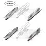 BEWISHOME 30 PCS Pants Hangers Skirt Hangers, Space Saving Hangers with Non-Slip Adjustable Clips, Extra Long (35cm) Multifunctional Metal Hangers for Pants, Skirts,Ties,Silver,FYC06S