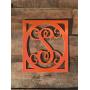 22" Rectangle Oval Metal Monogram Letter Door Hanger