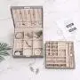 BEWISHOME Jewelry Boxes for Women 35 Compartments Jewelry Organizer - 6 Necklace Hooks, 2 Layers - Jewelry Boxes Display Storage Case Jewelry Holder for Girls Grey SSH71H BEWISHOME Jewelry Boxes for Women 35 Compartments Jewelry Organizer - 6 Necklace Hooks, 2 Layers - Jewelry Boxes Display Storage Case Jewelry Holder for Girls Grey SSH71H