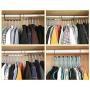QsQueen Magic Clothe Hanger Pack of 10 Space Saving Clothes Hangers Multi Functional Metal and ABS Plastic Closet Organizer Hanger for T-Shirts, Blouses, Pants and Coats