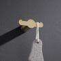 WOWOW Towel Hook Brushed Gold Bathroom Double Robe Hooks SS 304 Stainless Steel Hooks Bath Kitchen Hand Towel Holder Coat Hat Door Hanger Wall Mount Rack