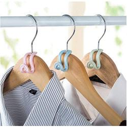 20PC Random Color Creative Mini Flocking Clothes Hanger Home Easy Hook Closet Organizer Decoration