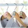 20PC Random Color Creative Mini Flocking Clothes Hanger Home Easy Hook Closet Organizer Decoration