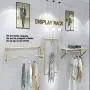 FURVOKIA Modern Simple Mens and Womens Clothing Store Heavy Duty Metal Display Stand,Wall-Mounted Garment Rack with Wood,Clothes Rail,Bathroom Hanging Towel Rack (Gold Square Tube, B) FURVOKIA Modern Simple Mens and Womens Clothing Store Heavy Duty Metal Display Stand,Wall-Mounted Garment Rack with Wood,Clothes Rail,Bathroom Hanging Towel Rack (Gold Square Tube, B)
