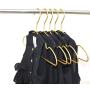 KOOBAY Koobay30ps 12" Matt Gold Aluminium Coat Hanger Children Top Girls Hanger/Boys Hanger Clothes Hangers for Closet Organization W Notches Satin Matt
