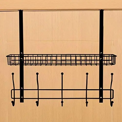 Creative Multifunctional Clothes Hat Hanger Living Room Bedroom Kitchen Hanging Door Hook Rack ( Color : Black ) Creative Multifunctional Clothes Hat Hanger Living Room Bedroom Kitchen Hanging Door Hook Rack ( Color : Black )