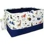 FANKANG Rectangular Fabric Storage Bin Boxes Laundry Basket with Dinosaur Prints for Nursery Storage, Storage Hamper, Book Bag, Gift Baskets (Animals)