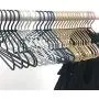 KOOBAY 30Pack 16.5" Silver Aluminum Laundry Wire Clothes Shirt Coat Suit Hangers with PVC-Coated and Notches