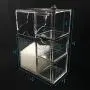 Ikee Design Clear Makeup Brush Holder Organizer, Acrylic Cosmetics Brushes Storage Solution, Dustproof Storage Boxes Cosmetics Organizer, 6 1/4&quotW x 3 3/8&quotD x 8 5/8&quotH