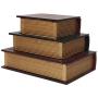 Art Retro Book Shape Storage Drawers Boxes Craft Table Decoration Jewelry Boxes 3 Drawers Makeup Cosmetics Organizer