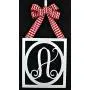 Black Monogram Door Hanger | Initial Bridal Shower Gift | Wooden Letter Wreath | CHOOSE YOUR COLOR