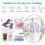 Laundry Hanger Drying Rack - Foldable Clip and Drip Hanger with 20 Pins, Clothes Drying Rack, Sock Hanger Plastic Travel Windproof Hook Diapers Baby Clothes Hanging