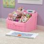 Step2 2-in-1 Toy Boxes & Art Lid | Plastic Toy & Art Storage Container, Pink