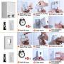 VOSTOR Retractable Clothesline Invisible Clothes Drying Rack Rope, Telescopic Stainless String, Indoor Outdoor Laundry Hanger, Clothes Dryer Organiser Suitable for Hotel Bathroom Balcony (Sliver)