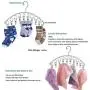 KEREITH 3Pack Sock Dryer Hanger Laundry Drying Rack Indoor Outdoor Drip Hanger with 10 Pegs Drying Towels, Diapers, Baby Clothes,Underwear, Glves,Delicate Bras(3pack Laundry pegs)