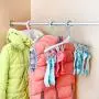 Gugio Baby Clothes Hangers with 8 Clips Non Slip Space Saving for Diapers Socks Lingerie Pant
