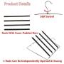 Centralocker Multi-Layer Steel Pants Hanger Metal Frame Swing Arm Slack Trousers Jeans Neckties Rack Space Saver for Wardrobe 3-Pack