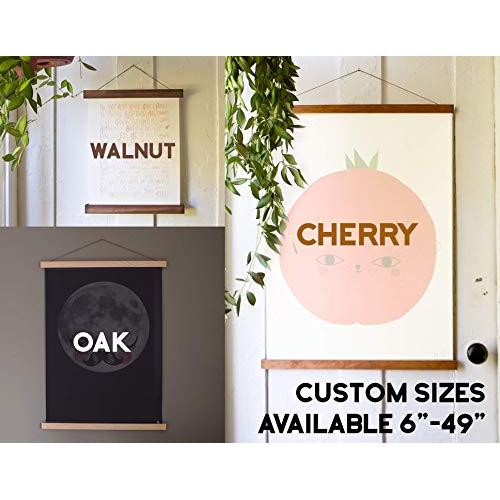 Magnetic Poster Hanger - Walnut Cherry Oak Wooden Poster Hanger Frames CUSTOM SIZING Print Hanger Magnetic Poster Frame Wall Hanging Magnetic Poster Hanger - Walnut Cherry Oak Wooden Poster Hanger Frames CUSTOM SIZING Print Hanger Magnetic Poster Frame Wall Hanging