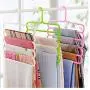 5pcs Random Color 5 Layers Pants Clothes Hangers Non-Slip Multifunctional Clothes Hangers Multilayer Tie Scarfs Magic Hanger Home Organizer 5pcs Random Color 5 Layers Pants Clothes Hangers Non-Slip Multifunctional Clothes Hangers Multilayer Tie Scarfs Magic Hanger Home Organizer