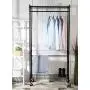 AmazonBasics Double Hanging Rod Garment Rolling Closet Organizer Rack, Black AmazonBasics Double Hanging Rod Garment Rolling Closet Organizer Rack, Black