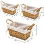 Vosson Woven Storage Basket Cube Basket Boxes for Closet Woven Baskets for Shelf Basket Bin Containers Set of 3 (Beige)