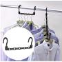 10pc Black Space Saving Hanger Plastic loset Hook Cloth Hanger Wardrobe Organizer Space Saver Bathroom Door Kitchen Towel Holder