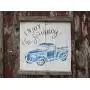 Vintage look ENJOY THE JOURNEY old time vintage TRUCK weathered wood sign with burlap hanger antique style old time font