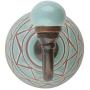 Indianshelf Handmade 1 Artistic Vintage Green Ceramic Etched Pattern Wall Hooks Hangers/Clothes Hooks for Wall