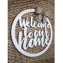 Circle Door Hanger - Welcome to Our Home Door Hanger - Modern Welcome Sign - Neutral Door Hanger - Everyday Modern Wreath - Year-round Circle Door Hanger - Welcome to Our Home Door Hanger - Modern Welcome Sign - Neutral Door Hanger - Everyday Modern Wreath - Year-round