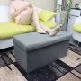 NISUNS OT03 30 Inch Linen Fabric Foldable Storage Bench Ottoman, Gray NISUNS OT03 30 Inch Linen Fabric Foldable Storage Bench Ottoman, Gray