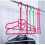 10pcs Random Color Portable Space Saver Wonder 5-Hole Magic Clothes Hanger Hook Closet