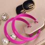 Heroine & you Creative Stud Earrings Storage Jewelry Storage Boxes Portable Leather Earrings (Pink)