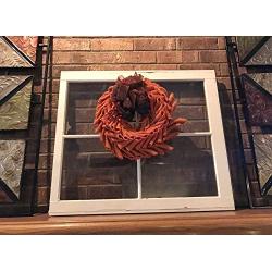 Christmas wreath hanger - vintage wood window - 6 pane wood windows - old wood window - rustic wood window - 4 pane wood window - wood window decor for wedding