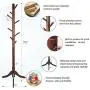 Vlush Free Standing Coat Rack, 8 Hooks Wooden Coat Hat Tree Coat Hanger Holder Enterway Hall Tree with Solid Rubber Wood Base for Coat, Hat, Clothes, Scarves, Handbags, Umbrella-Coffee Vlush Free Standing Coat Rack, 8 Hooks Wooden Coat Hat Tree Coat Hanger Holder Enterway Hall Tree with Solid Rubber Wood Base for Coat, Hat, Clothes, Scarves, Handbags, Umbrella-Coffee