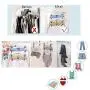 GQQG Pants Hangers with Clips Space Saving Multi Layer Trousers Skirt Hangers Magic Hanger Metal Heavy Duty Closet Clothes Hangers (Color : Pink, Size : 5pack)
