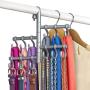 Lynk Hanging Pivoting Belt Rack Tie, Closet Organizer-Platinum