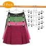 DOIOWN Skirt Hangers 4 Tier Pants Hangers Space Saving Hangers Closet Organizer for Skirt, Pants(3 Pieces) (3 Pieces)