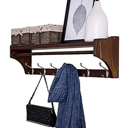Wall-Mounted Coat Rack,Solid Wood Coat Stand Wall Hanging Living Room Shelf Multi-Purpose Clothes Hook Hanger Holder (Size : 65.5cmx15cmx20cm) Wall-Mounted Coat Rack,Solid Wood Coat Stand Wall Hanging Living Room Shelf Multi-Purpose Clothes Hook Hanger Holder (Size : 65.5cmx15cmx20cm)