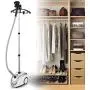 PurSteam - 2019 Official Partner of Fashion - Full Size Steamer for Clothes, Garments, Fabric - Professional Heavy Duty - 4 Steam Levels Producing Perfect Continuous Steam