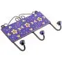 Indianshelf Handmade 2 Artistic Vintage Blue Ceramic Tiny Flower Clothes Hooks Tile Hanger/Coat Hooks Wall Mounted Indianshelf Handmade 2 Artistic Vintage Blue Ceramic Tiny Flower Clothes Hooks Tile Hanger/Coat Hooks Wall Mounted