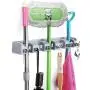 Free Walker Magic Wall Mount Mop Holder with 5 Positons and 6 Hooks,Broom Holder Hanger Brush Cleaning Tools for Home,Kitchen,Prefect for Storage and Organization (5 Postions) Free Walker Magic Wall Mount Mop Holder with 5 Positons and 6 Hooks,Broom Holder Hanger Brush Cleaning Tools for Home,Kitchen,Prefect for Storage and Organization (5 Postions)