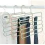 10pcs Random Color Pants Hangers Holders Multifunction Trousers Hanger Storage Rack Clothes Hanger Tie Scarfs Belt Towel Non-Slip Magic Hanger