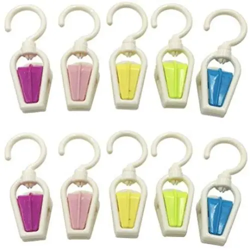 Guerbrilla Plastic Fashion Color Collection Swivel Laundry Hooks Clothes Pins Hanging Clips Hanger for Travel and Home Random Color (20 Sets) Guerbrilla Plastic Fashion Color Collection Swivel Laundry Hooks Clothes Pins Hanging Clips Hanger for Travel and Home Random Color (20 Sets)
