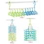 HOMEGIFT Foldable Clothes Hanger 10 in 1 (Children and Adult) (Pink+Yellow, Children)